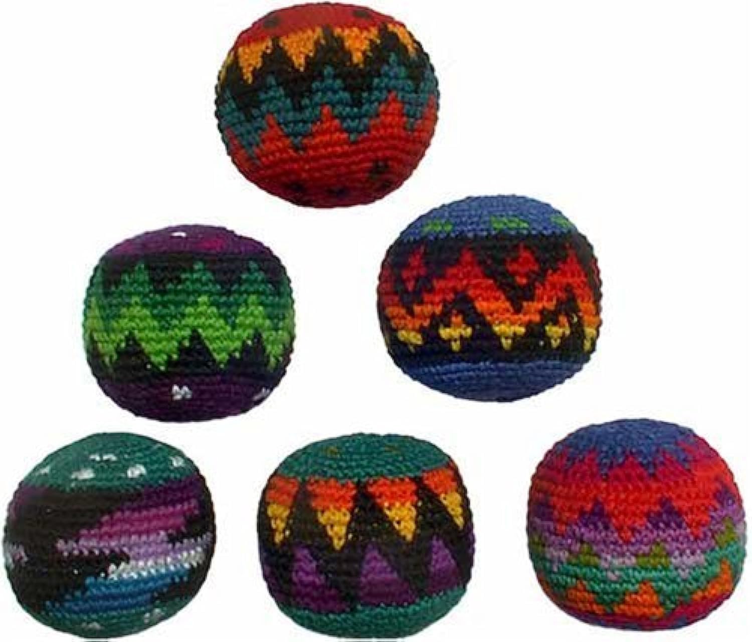 Set of 6 Hacky Sacks - Multicolor Design – Illumiwave